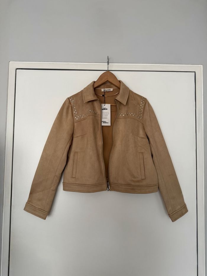 Veste neuve daim 2026 Grain de Malice suédine daim cloutée - photo numéro 3