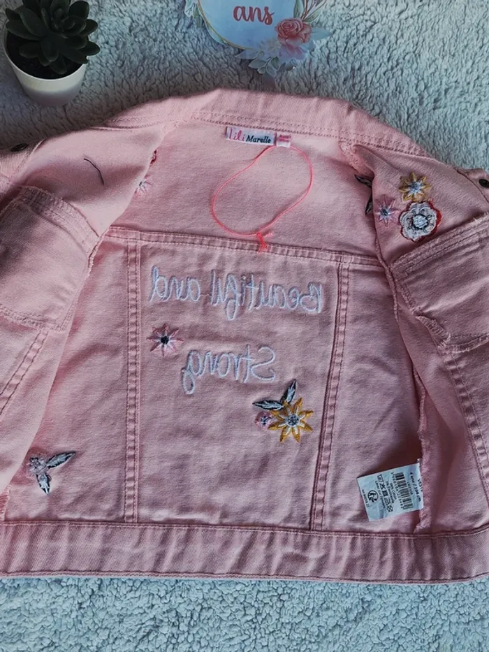 Veste jeans rose neuve - photo numéro 7