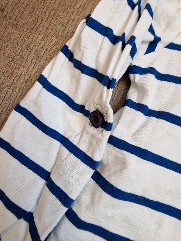 Tee-shirt manche longue 18 mois rayure marine - photo numéro 3