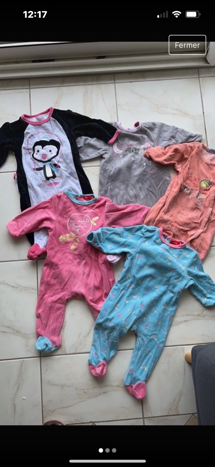Lot pyjamas 9 mois