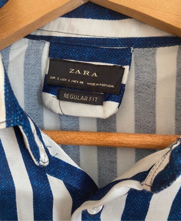 Chemise Zara, satinée à rayures - photo numéro 3