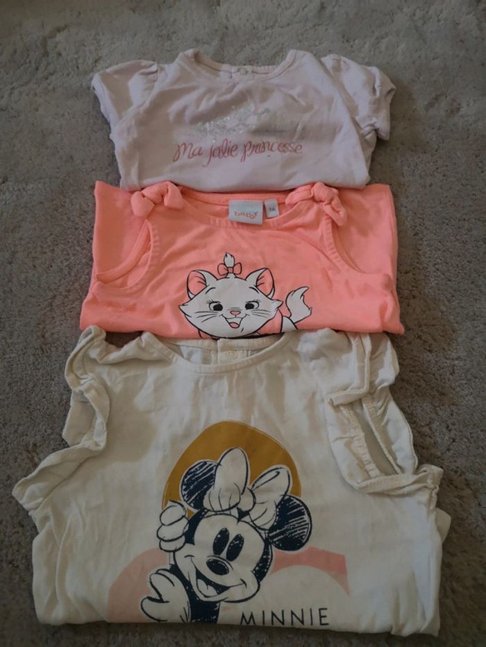 Lot 3 tee shirt fille