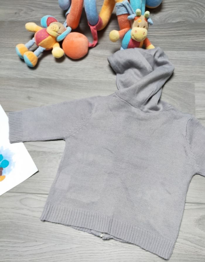 Gilet gris zippé 6 mois Disney - photo numéro 5