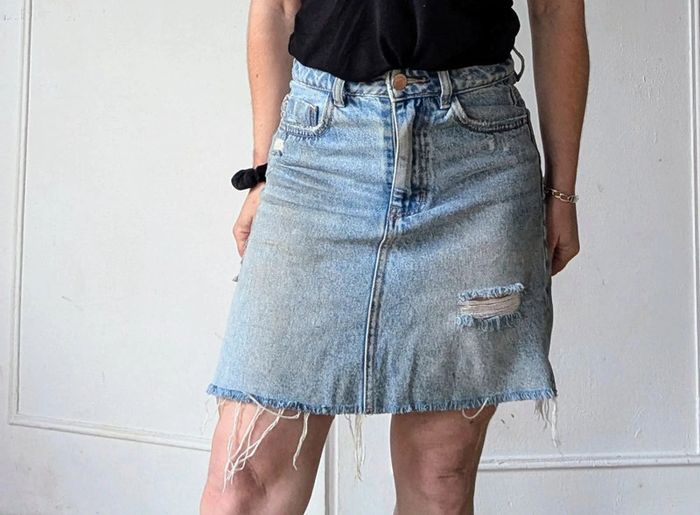 Jupe en jean femme grunge effilées taille XS 32 Pimkie tendance - photo numéro 6