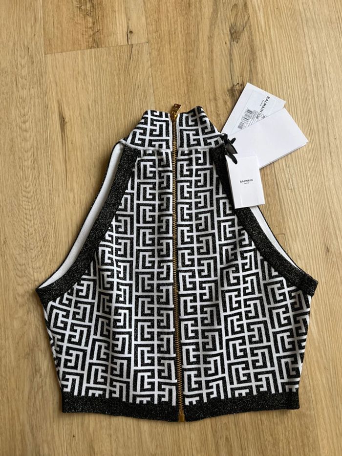 Balmain Top Monogramme Made in France Taille S - photo numéro 2