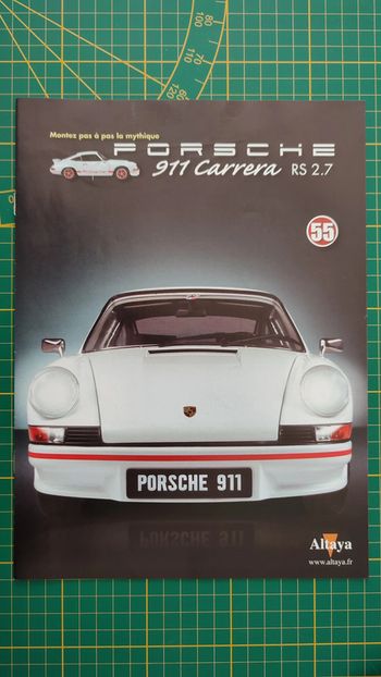 Fascicule seul sans pièce n°55 pièce détachée Porsche 911 Carrera RS 2.7 1/8 1/8ème Altaya #B37