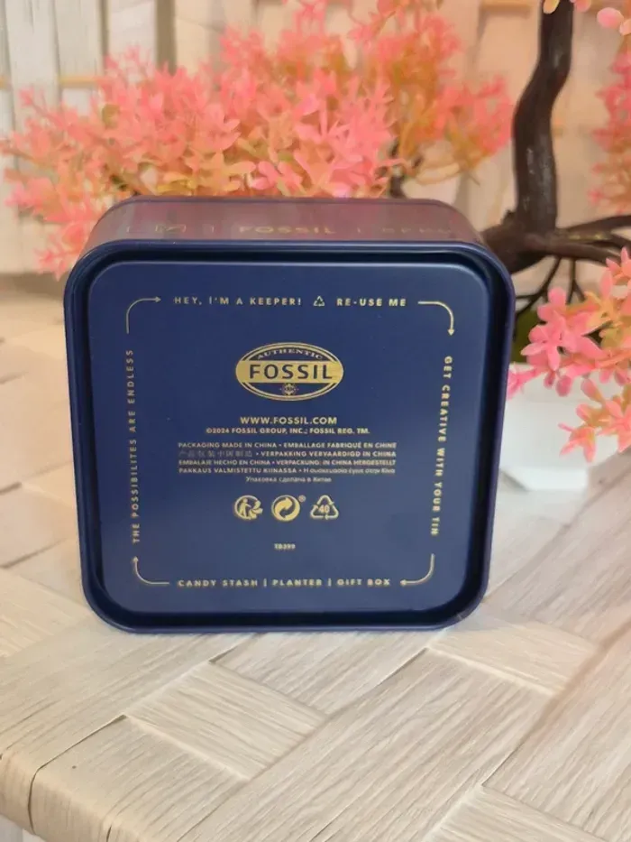 💕Jolie Boucles d'oreilles créoles femme Fossil  - Design chevrons argenté 💕 - photo numéro 8