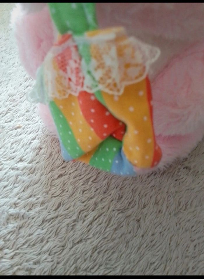 Peluche lapin avec son panier tbe - photo numéro 5