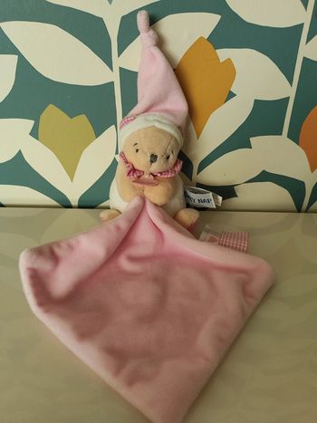 Doudou ourson nounours ours rose mouchoirs baby nat
