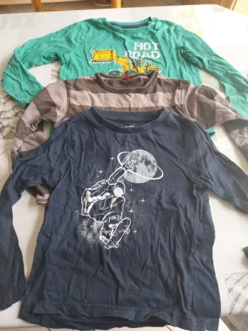 Lot tee-shirts manches longues garçon 4 ans