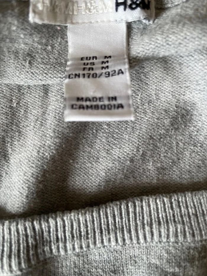 blouses manches longue H&m gris taille M - photo numéro 3