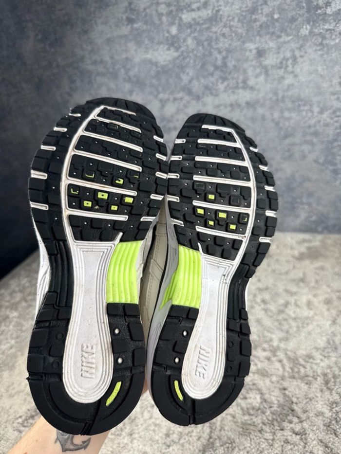 Nike P-6000 Running - Sail Black Lime Blast - White & Yellow & Black - photo numéro 9