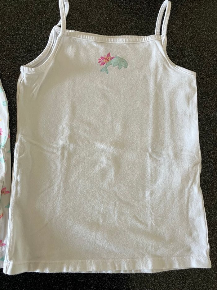 2 débardeurs sous vêtement fille 6 ans DPAM - photo numéro 2
