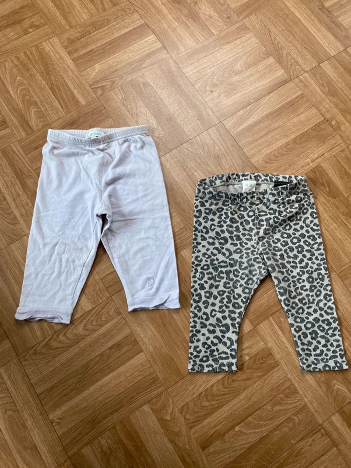 Lot de 2 leggings taille 6 mois H&M