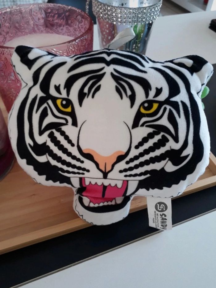 Péluche tête de Tigre Sandy🌿🎁