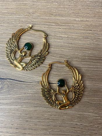 Boucles d'oreilles mystique acier doré