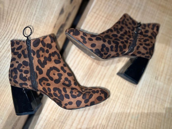 Bottes bottines stradivarius femme léopard daim p 37 chaussures - photo numéro 2