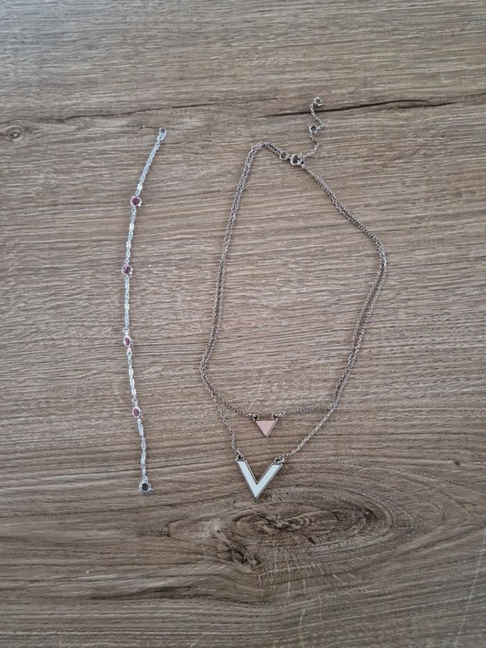 Lot collier + bracelet