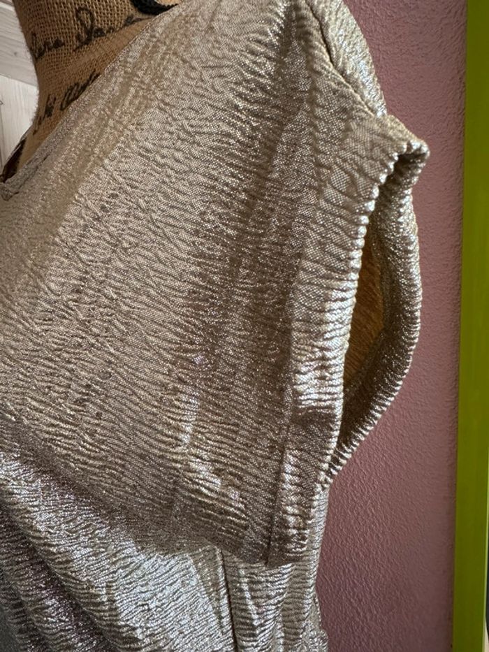 Robe dorée courte Gémo taille S - photo numéro 4