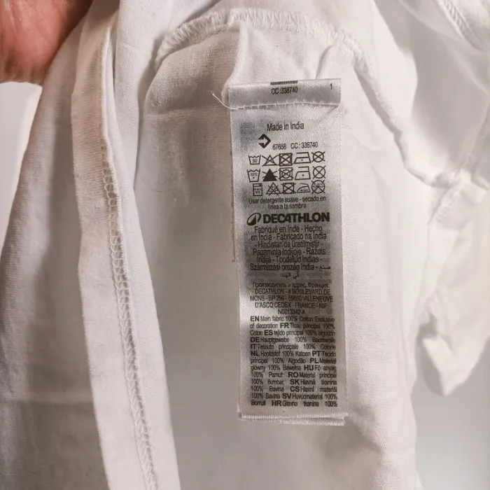 Tshirt blanc Regular Décathlon taille L  A243 - photo numéro 4