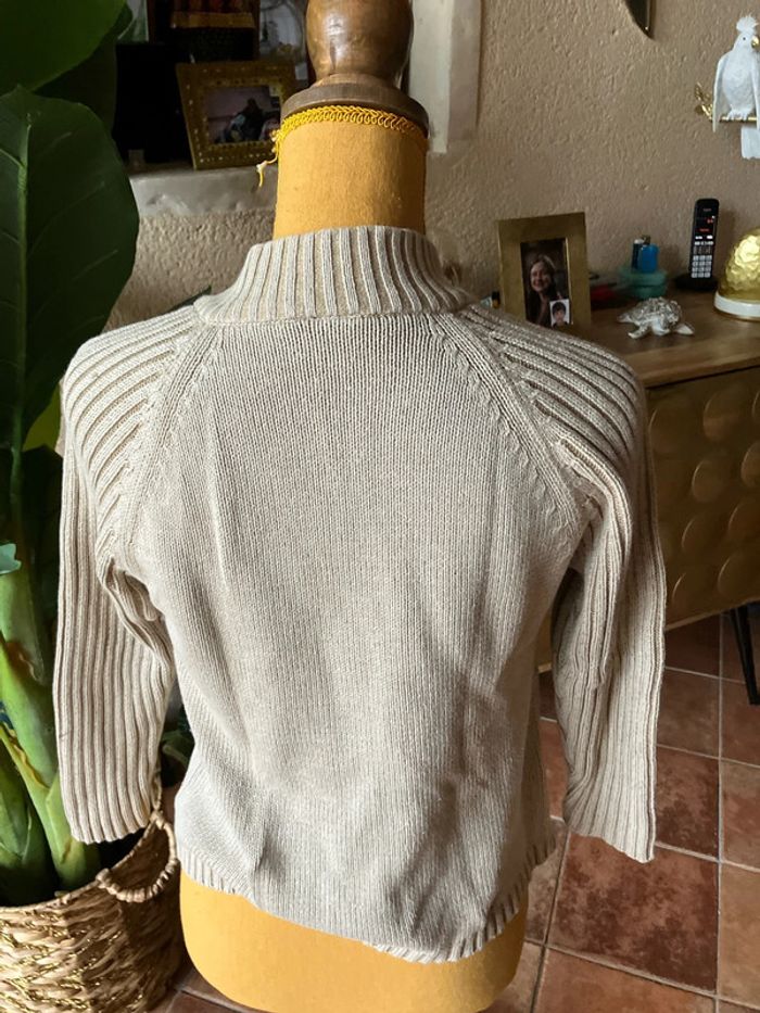 Sergent major gilet taille 8 ans couleur beige - photo numéro 4