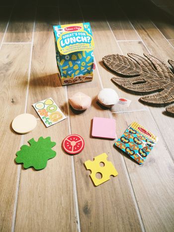 🥪Jeu d'imitation - Neuf - Kit Dinette en bois et feutrine/peluche - Sandwich jambon -Melissa et Doug