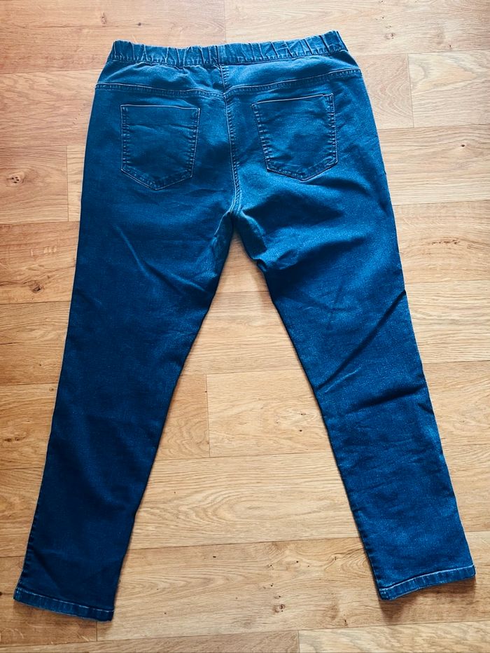 Jeans femme bleu Taille 48 taille élastique - photo numéro 5