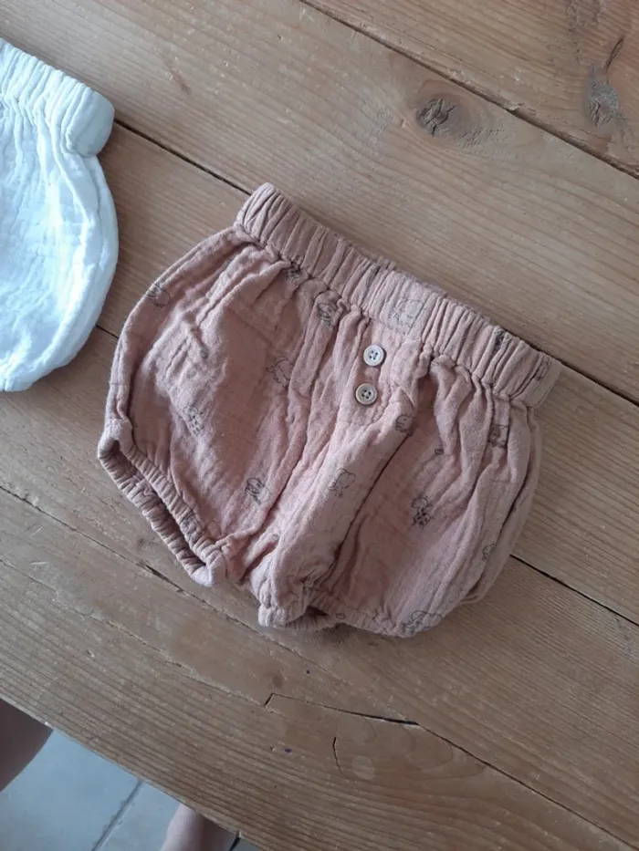 Lot de 2 shorts en gaz de coton - photo numéro 3