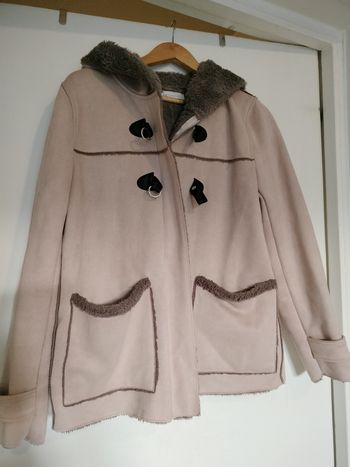 Manteau chaud couleur rose clair