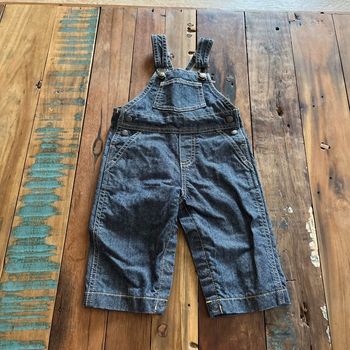 Salopette petit bateau en jean’s bleu marine 6 mois