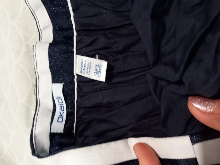 Jupe patineuse rayé bleue marine - photo numéro 3