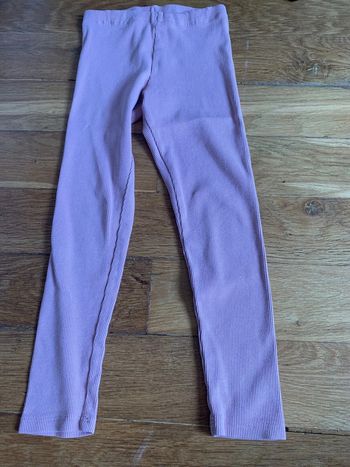 Legging rose côtelé t.5/6 ans