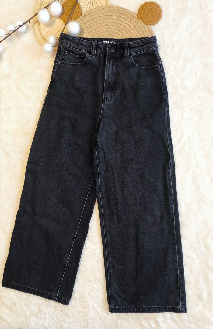 ​👖 Jean Wide Leg Noir - Kiabi (Taille 10 ans) - photo numéro 3