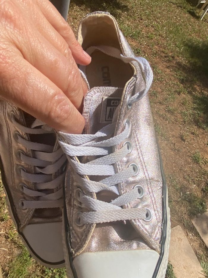 Converse argent 37 1/2 - photo numéro 8