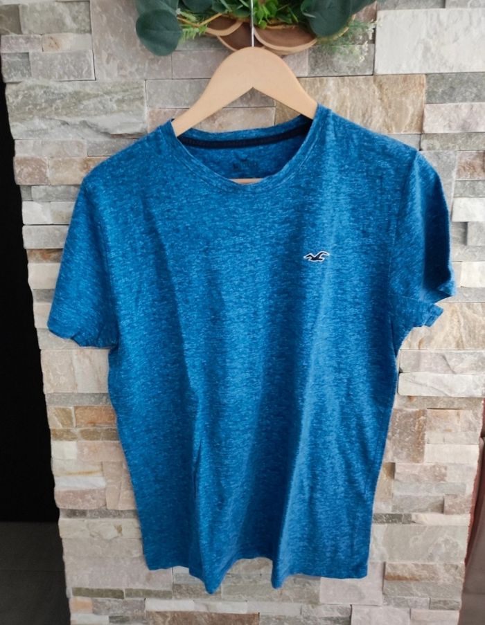 T-shirt Hollister bleu