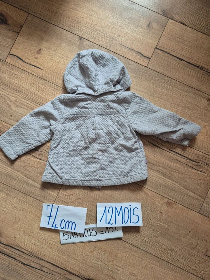 Veste mi-saison matelassée 12 mois / 74 cm Obaïbi - photo numéro 8