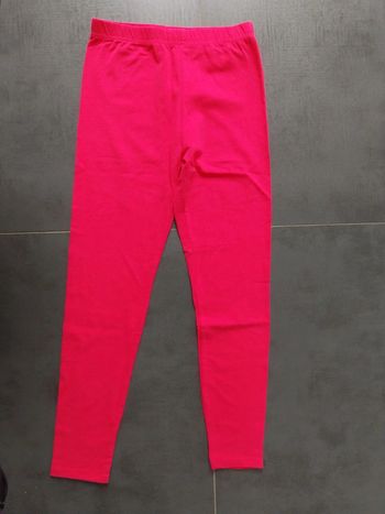 Legging fille 10 ans uni rose fushia