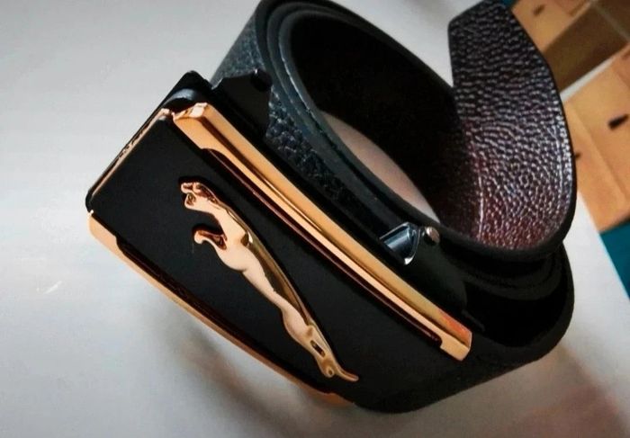 F91 ceinture homme d'affaire cuir noir boucle automatique