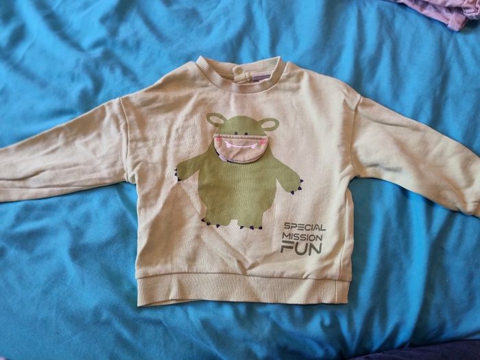Pull vert 12 18 mois
