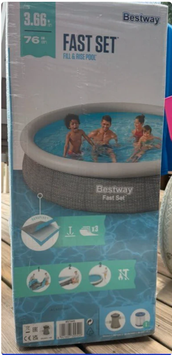 Neuf Piscine 366x76cm avec pompe de filtration + cartouche de filtration