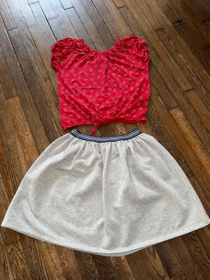 tshirt et jupe Monoprix 14 ans