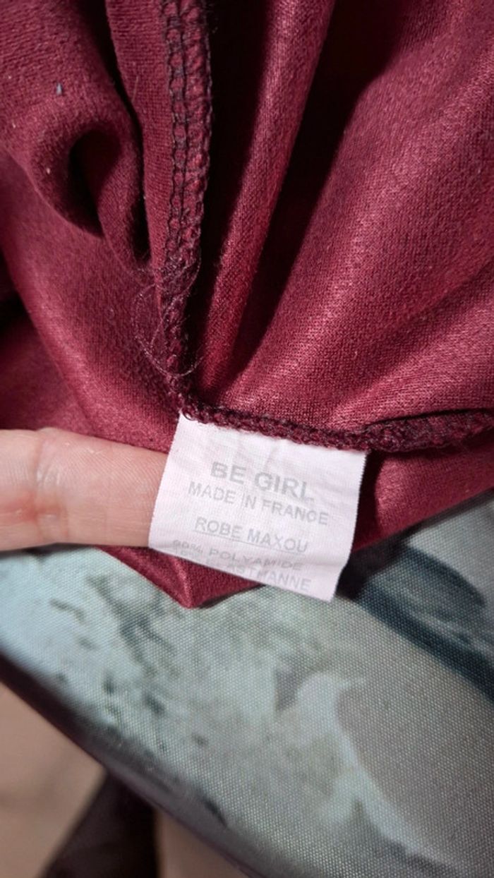 Robe douce bordeaux effet peau reptile - photo numéro 14