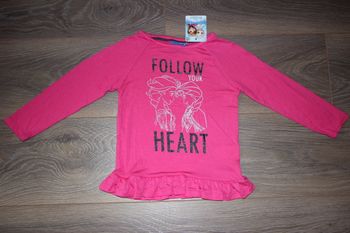 t-shirt La reine des neiges 2 ans rose Disney