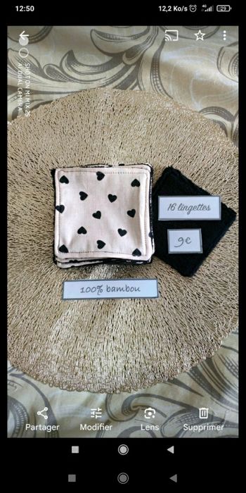 16 lingettes lavables neuf