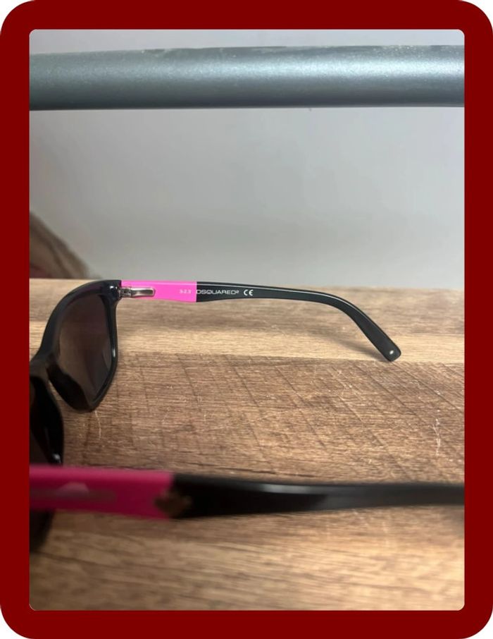 Lunette de soleil Dsquared2 taille unique rose et noir - photo numéro 3