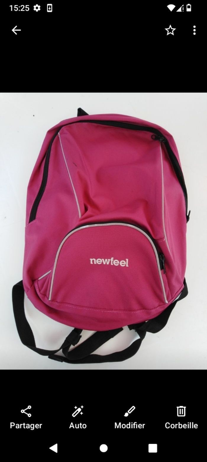 Sac à dos, cartable, sport, école fille marque , rose, noir - photo numéro 1