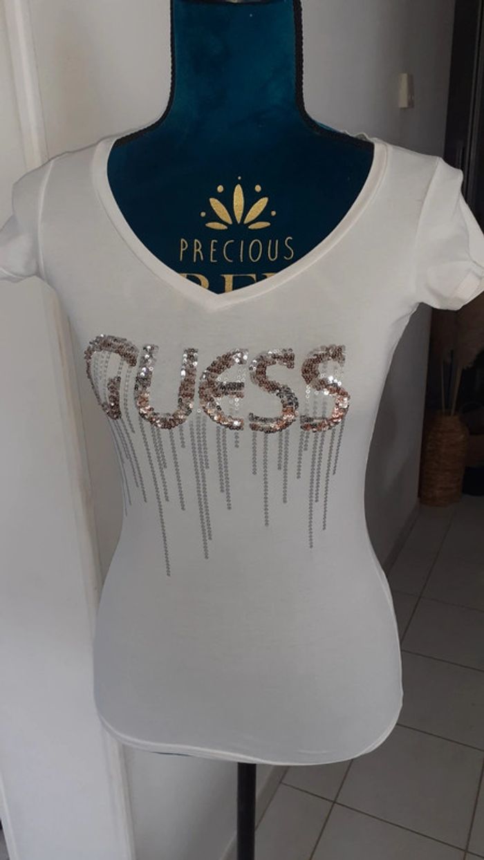 Tee shirt guess sequins