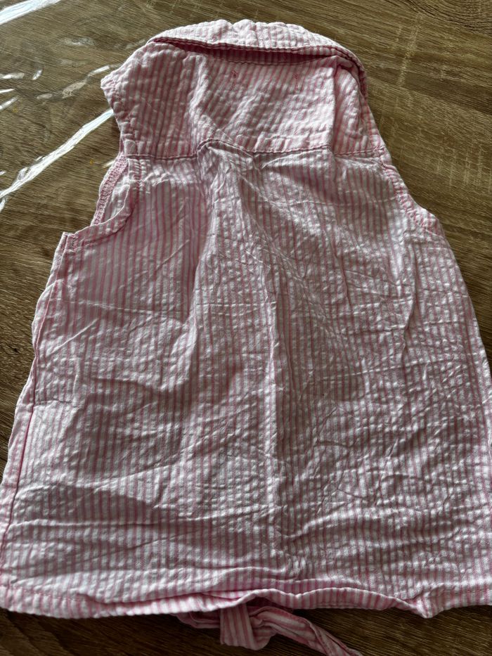 Chemise rayé rose LULU Castagnette t.18m - photo numéro 4