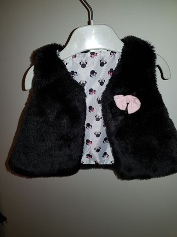Gilet en fourrure sans manches Minnie 3 mois