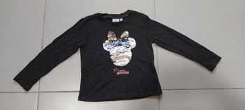 Pull fin noir Minnie 4 ans
